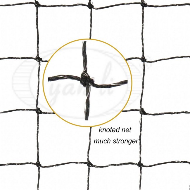 2m×1.5m cat protection net extreme tear proof and bite resistant 30mm mesh size black 7a