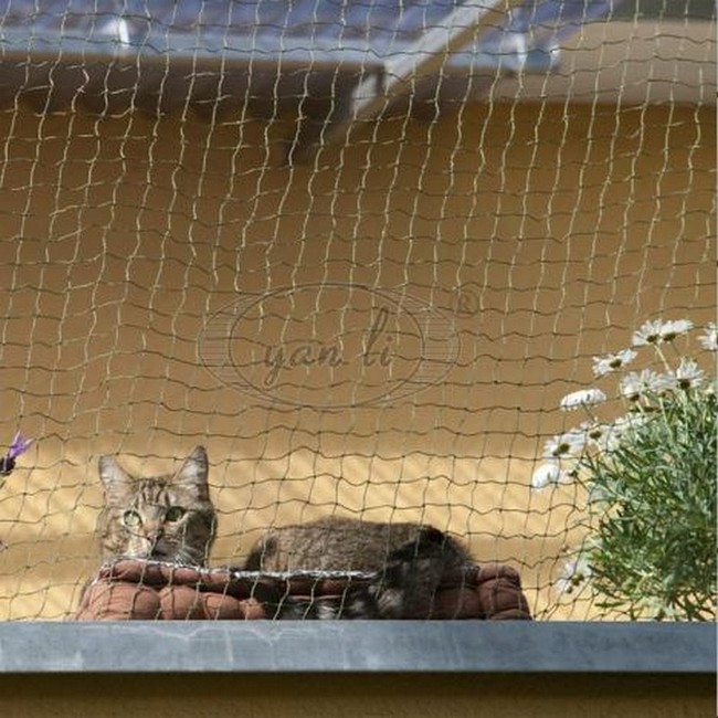 2m×1.5m olive cat safety net extreme tear proof and bite resistant 30mm mesh size 9